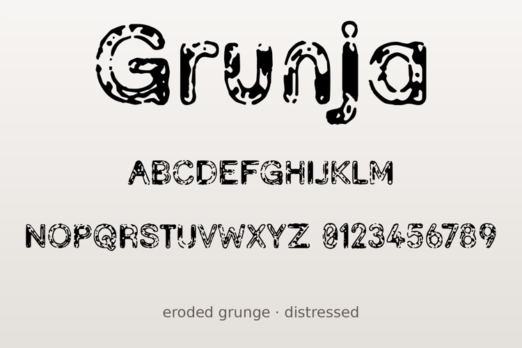 Preview of Grunja Font