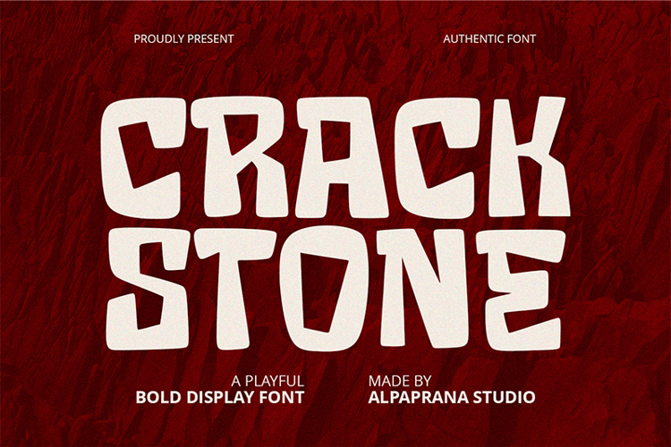 Preview of Crack Stone Font