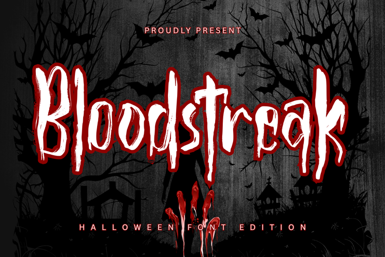 Preview of Bloodstreak Font