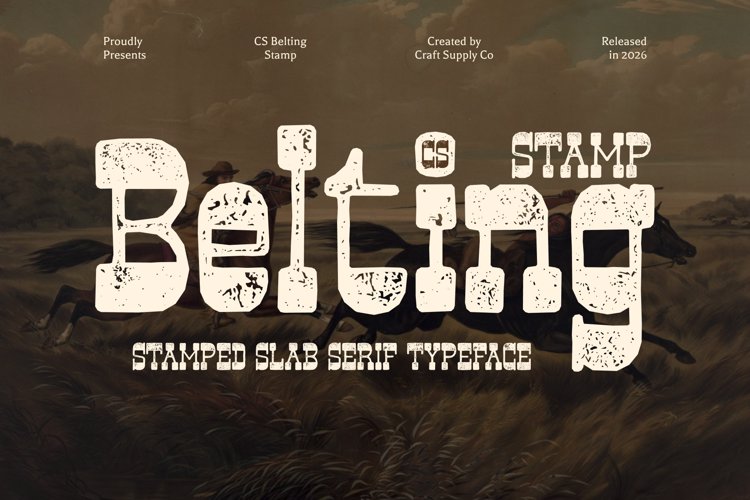 Preview of CS Belting Stamp Font