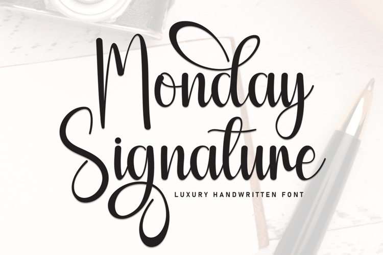 Preview of Monday Signature Font