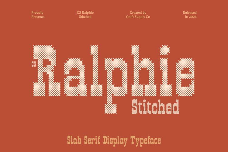Preview of CS Ralphie Stitched Font