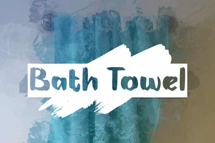 b Bath Towel Font