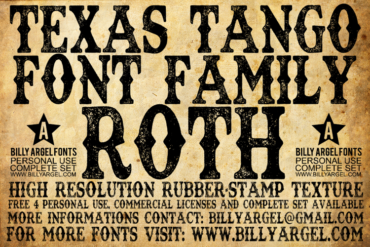 TEXAS TANGO EXTRA ROTH Font