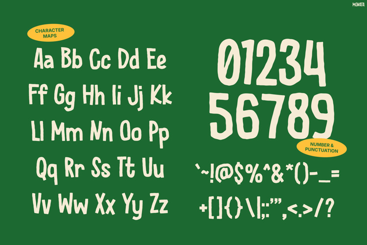 Preview of MONATA Font