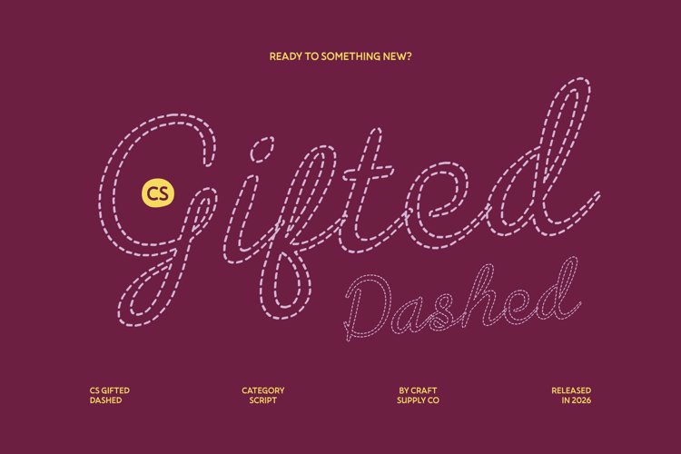 Preview of CS Gifted Dashed Font