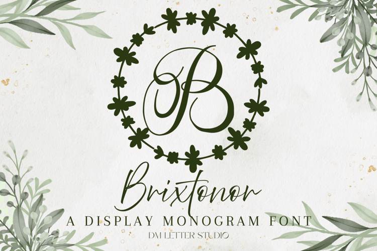 Preview of Brixtonor Monogram Font
