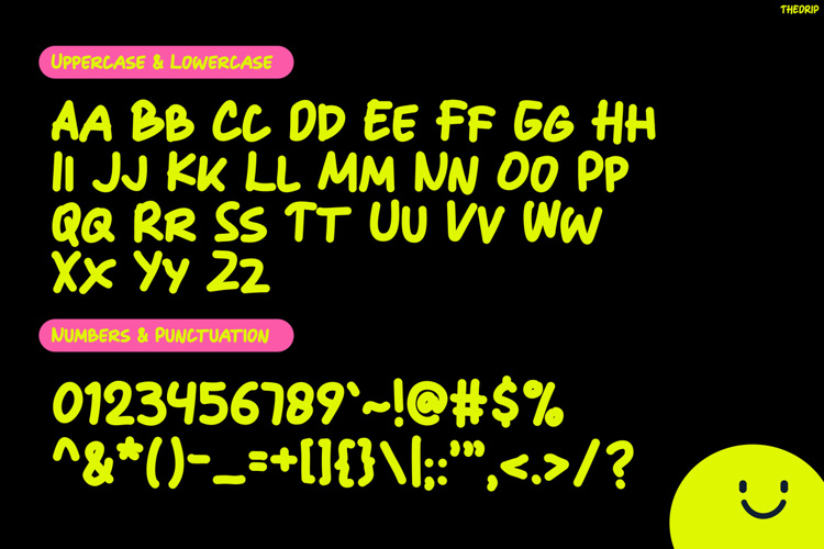 Preview of THEDRIP Font