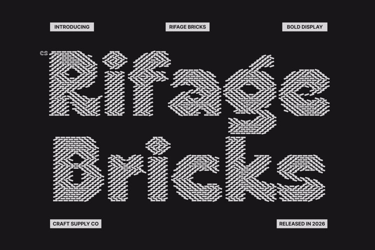 Preview of CS Rifage Bricks Font
