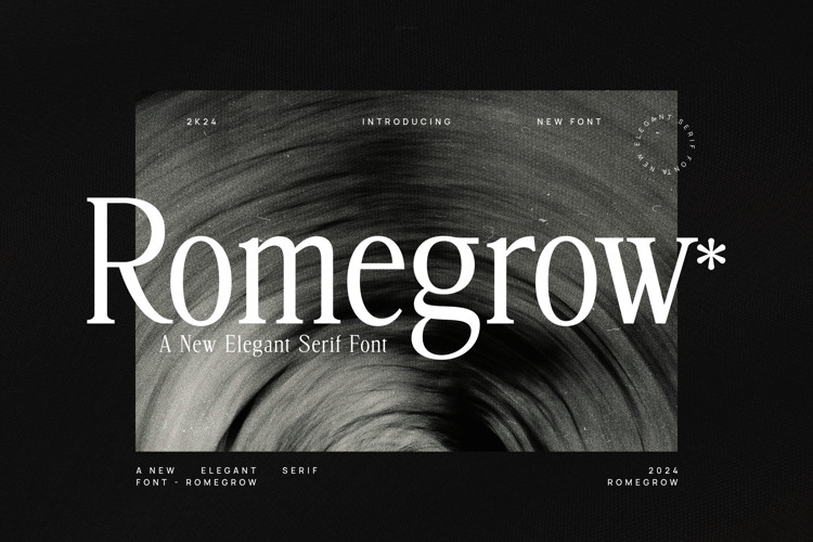 Preview of Romegrow Font