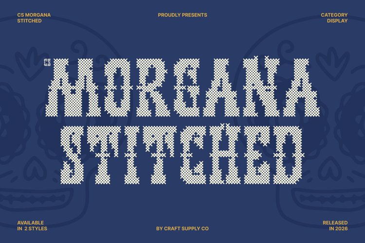 Preview of CS Morgana Stitched Font
