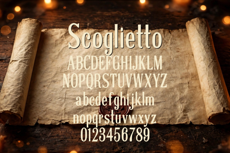 Preview of Scoglietto Font