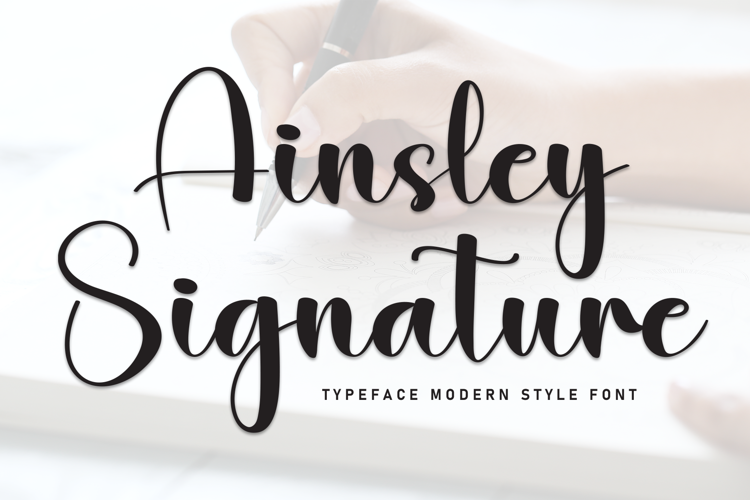 Preview of Ainsley Signature Font