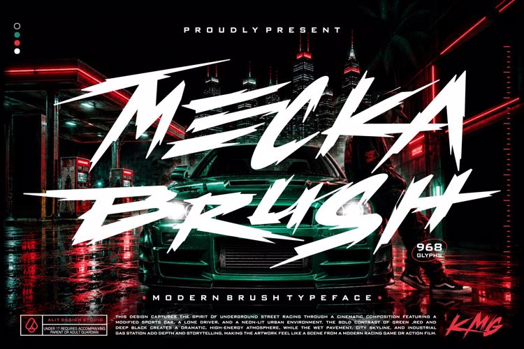 Preview of Mecka Brush Font