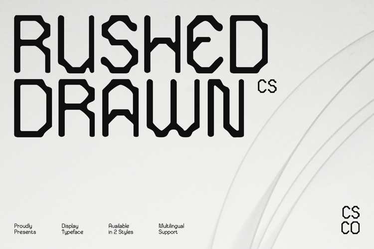 Preview of CS Rushed Drawn Font