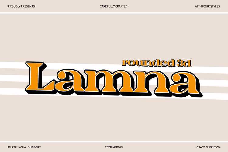 Lamna Rounded 3D Font