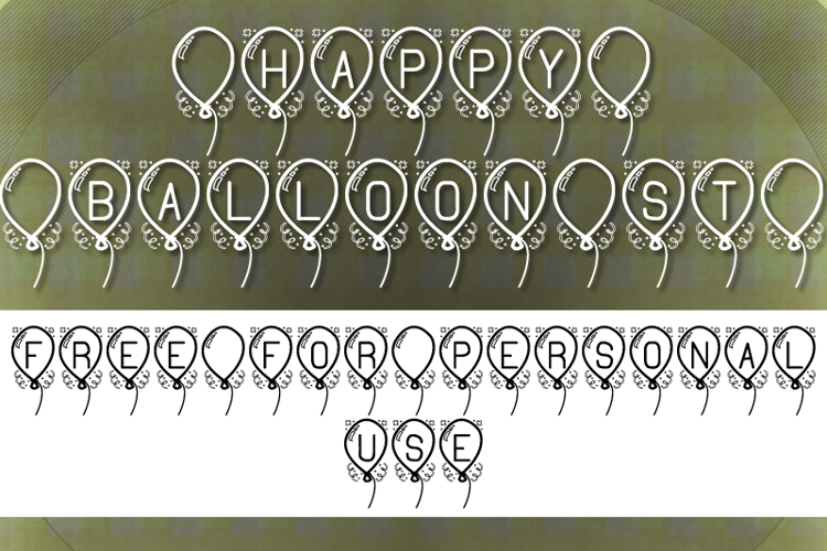 Happy Balloon St Font