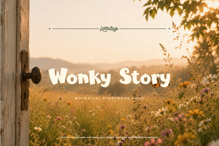 Preview of Wonky Story Font