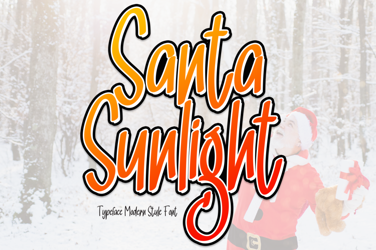 Preview of Santa Sunlight Font