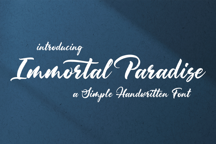 Preview of Immortal Paradise Font