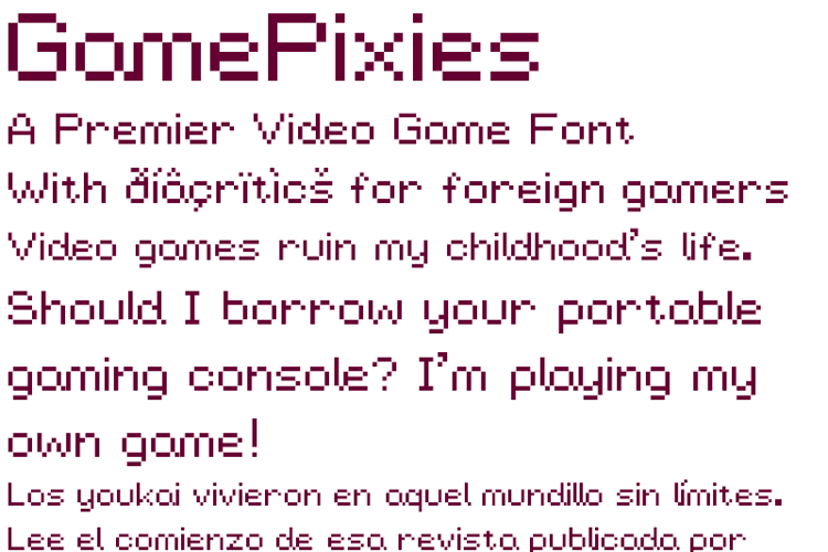 GamePixies Font