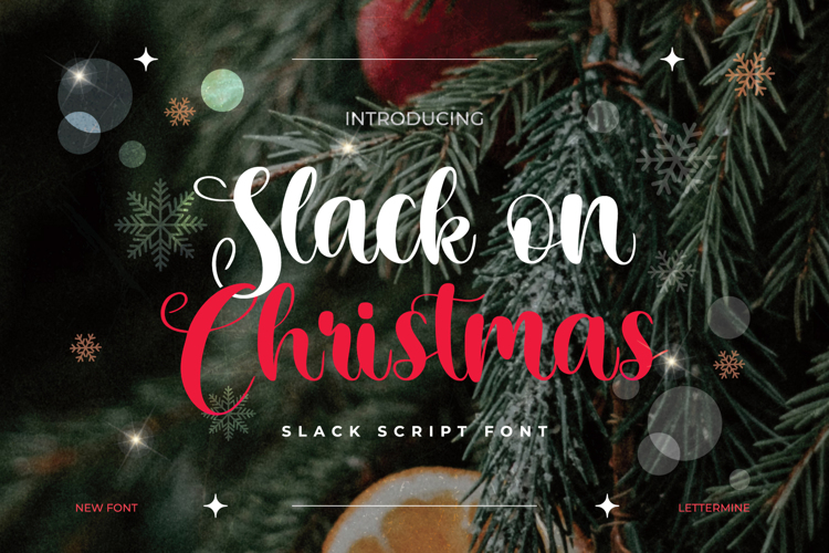 Preview of Slack on Christmas Font