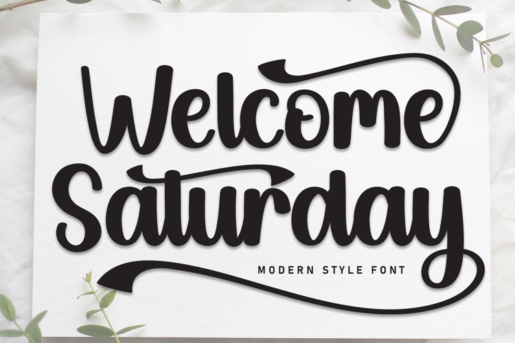 Preview of Welcome Saturday Font