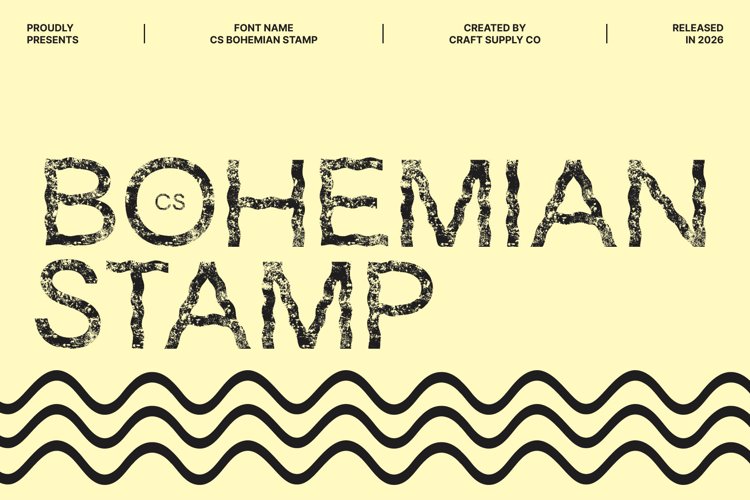 Preview of CS Bohemian Stamp Font