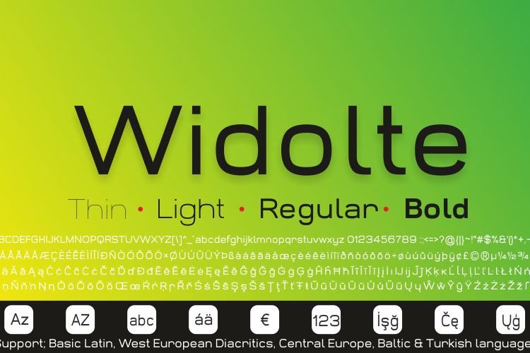 Widolte Bold Demo Font