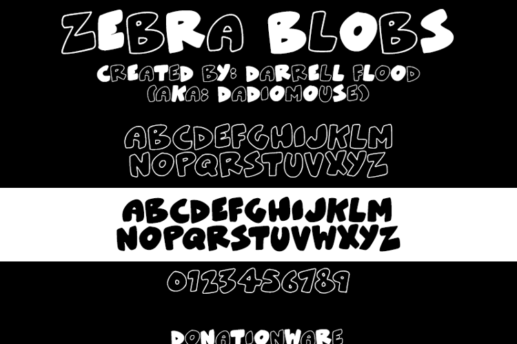 ZeBrA bLoBs Font