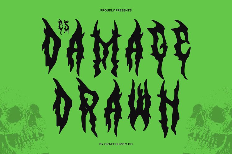 Preview of CS Damage Drawn Font