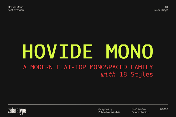 Preview of Hovide Mono Font