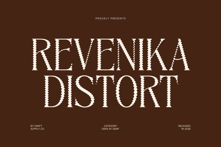 Preview of Revenika Distort Font