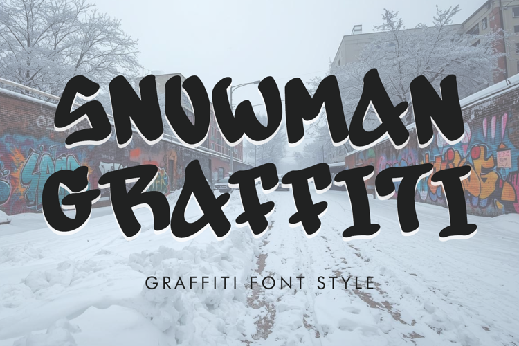 Preview of Snowman Graffiti Font