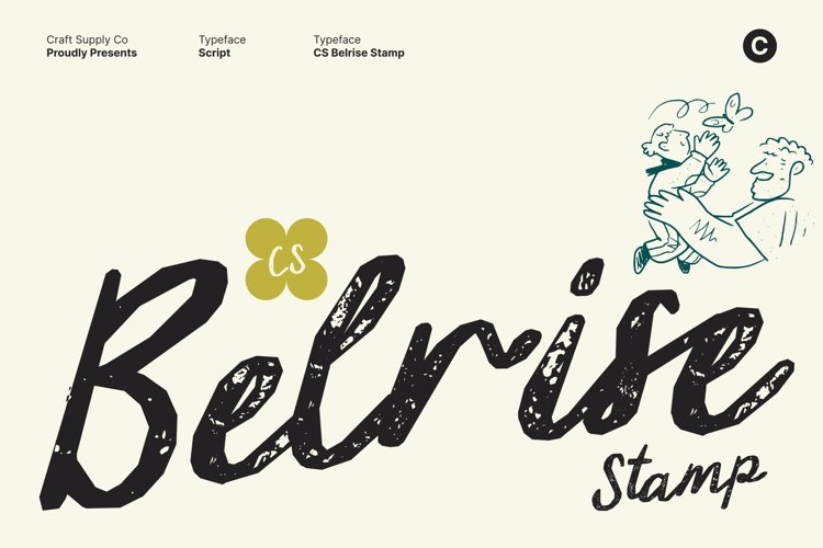 Preview of CS Belrise Stamp Font
