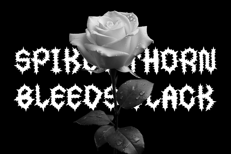 Preview of Thornhood Font