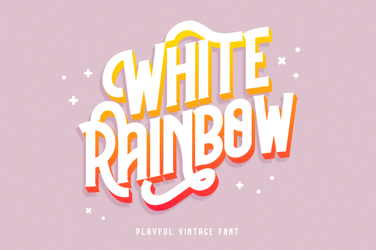 White Rainbow Font
