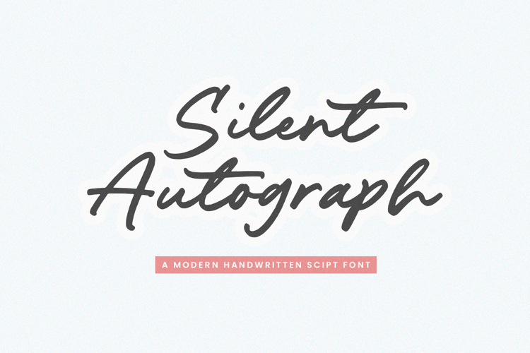 Preview of Silent Autograph Font
