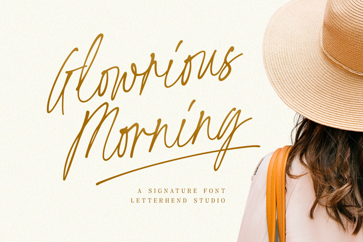 Preview of Glowrious Morning Font