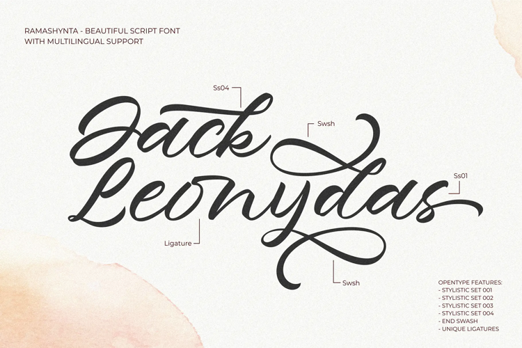 Preview of Ramashynta Font