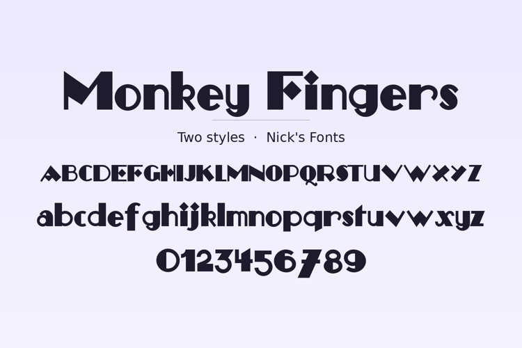 Preview of Monkey Fingers Font