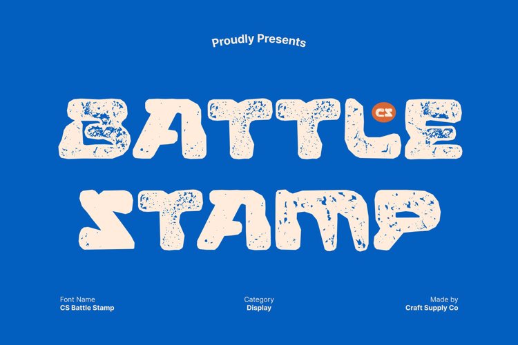 Preview of CS Battle Stamp Font