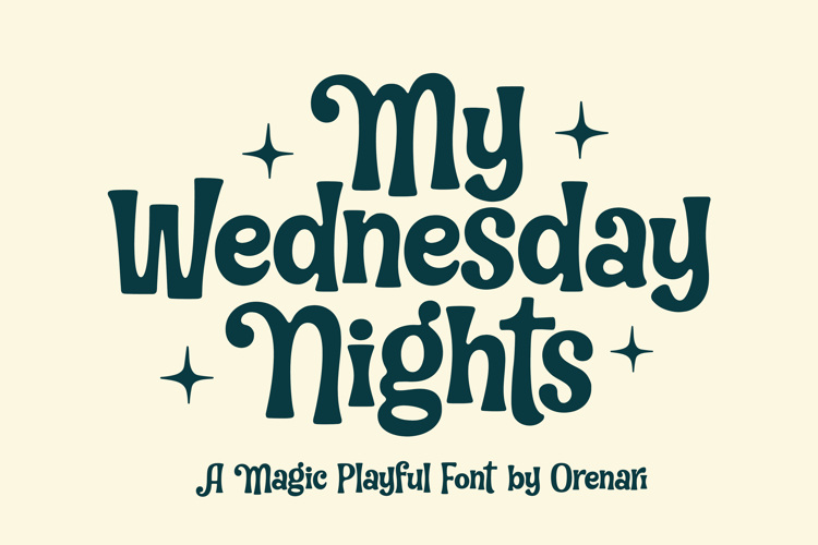 Preview of My Wednesday Nights Font