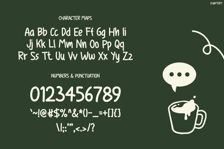 Preview of Chaptery Font