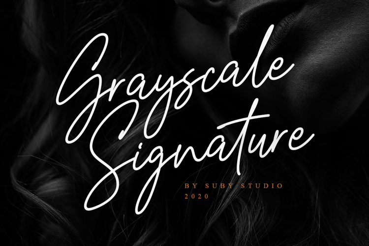 Grayscale Signature Font
