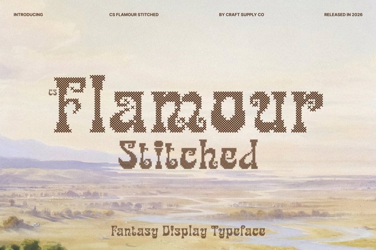 Preview of CS Flamour Stitched Font