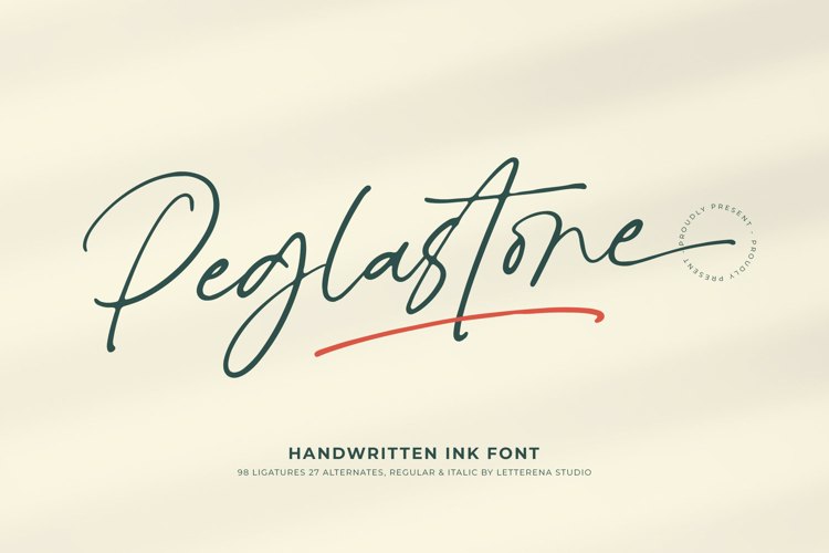 Preview of Peglastone VERSION Font