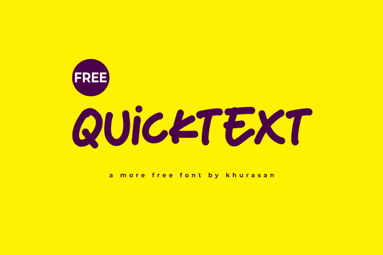 Preview of Quicktext Font