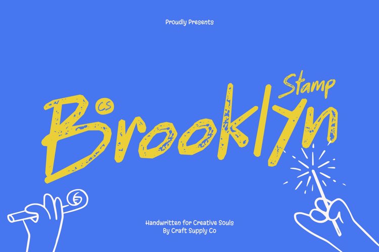 Preview of CS Brooklyn Stamp Font