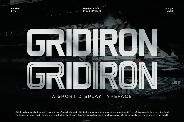 Preview of GRIDIRON Font